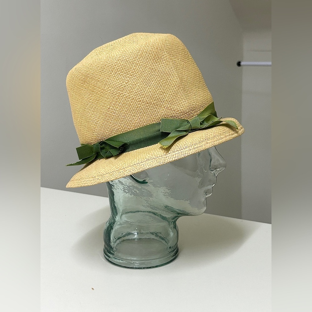 Early 20th Century Vintage Straw SEARS MILLINERY Women’s Genuine Panama Hat